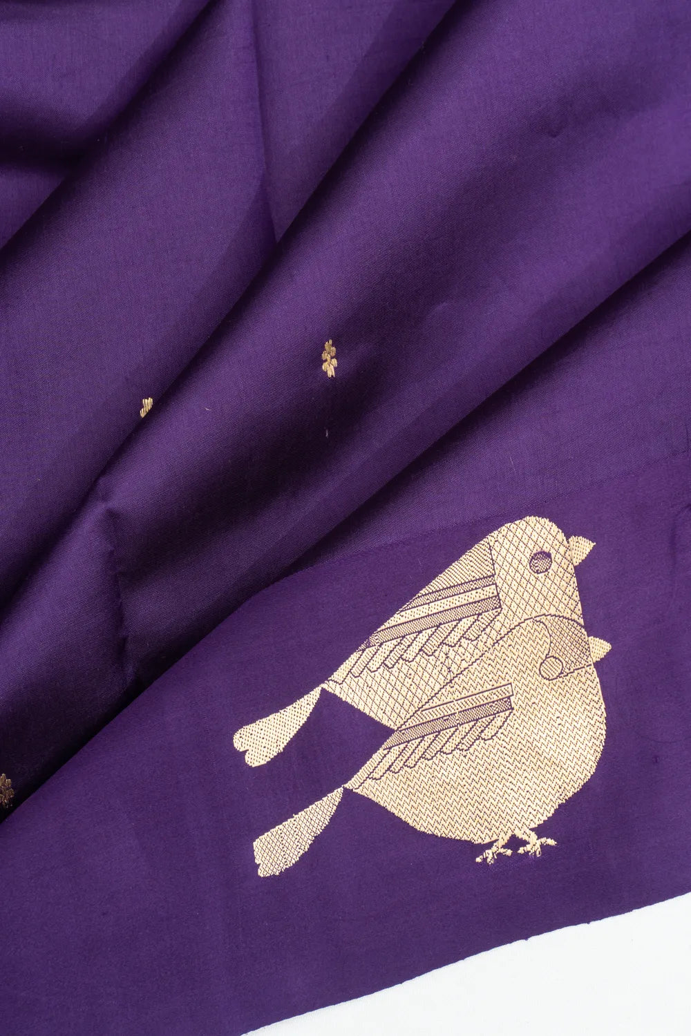 Banarasi Katan Silk Butta Violet Saree