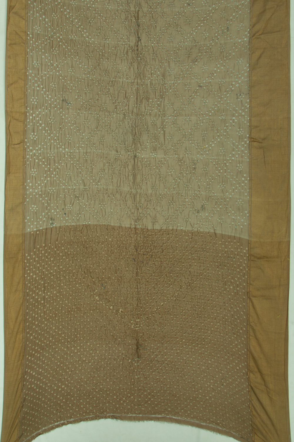 Maheshwari Cotton Silk Bandhani Pastel Green Saree