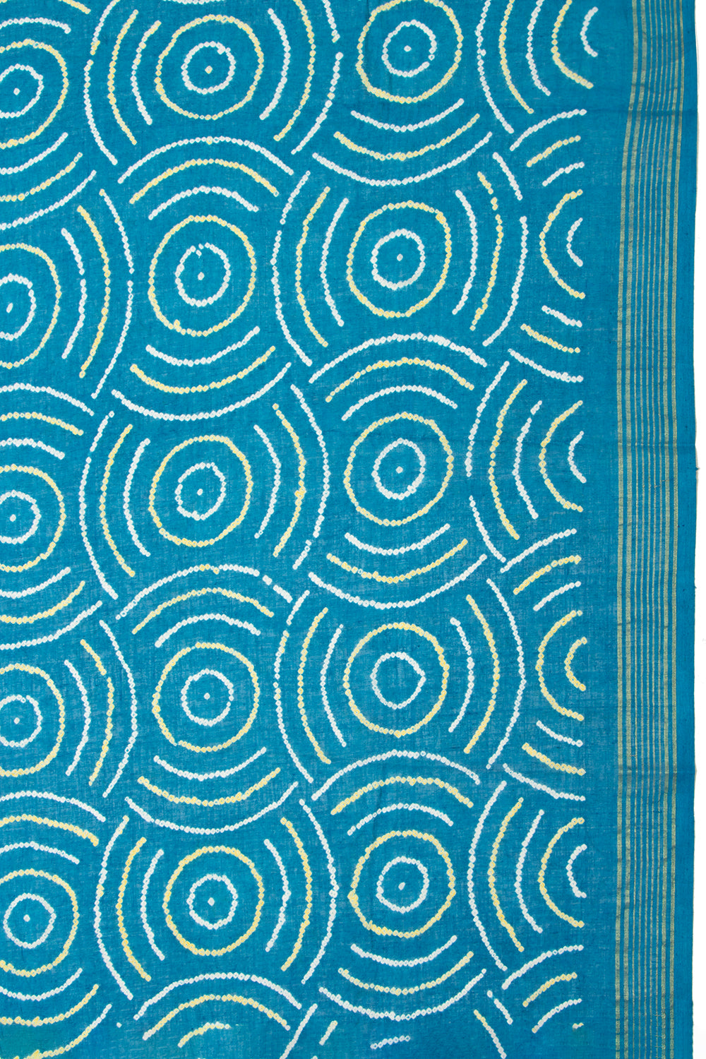 Venkatagiri Cotton Bandhani Sky Blue Saree