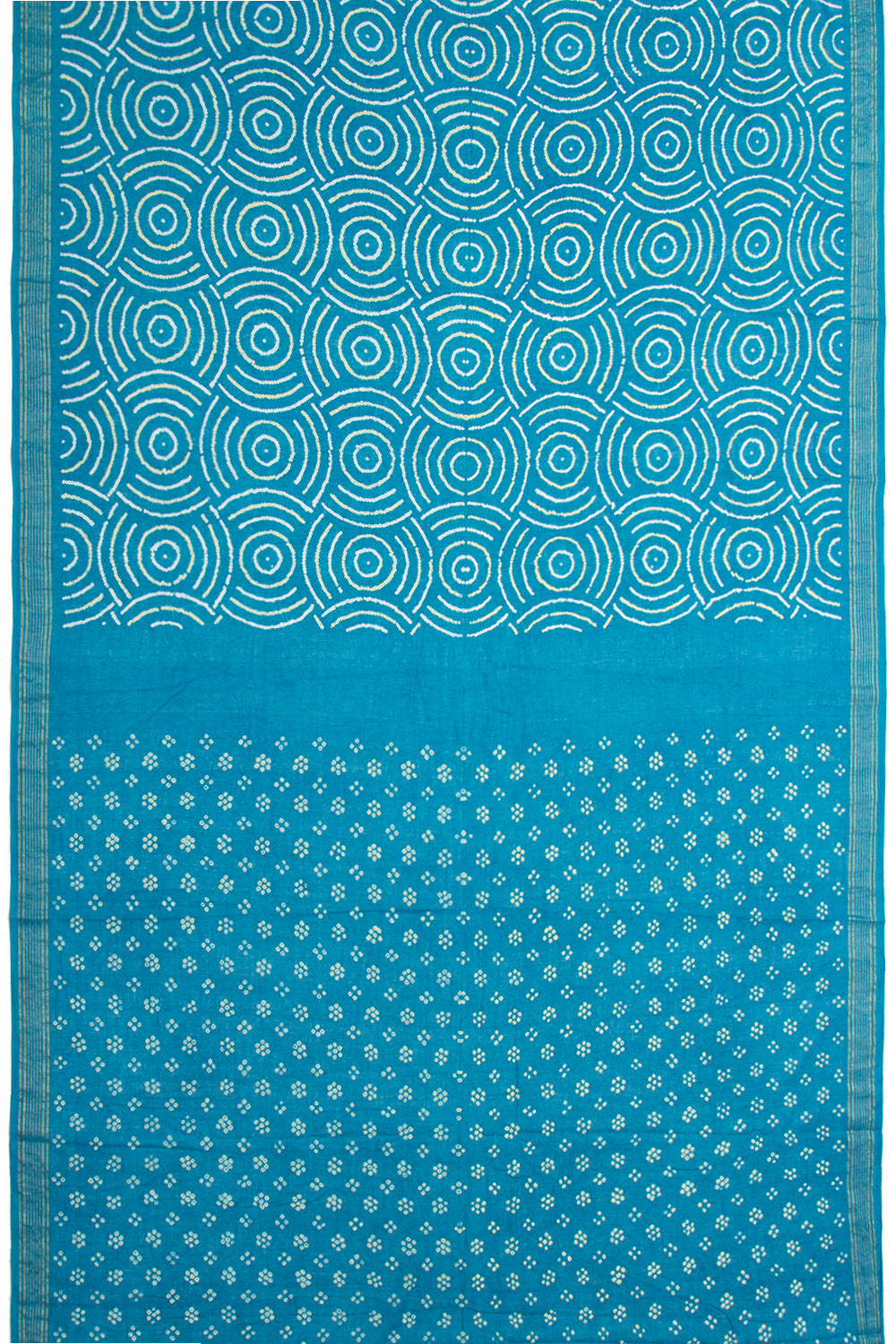 Venkatagiri Cotton Bandhani Sky Blue Saree