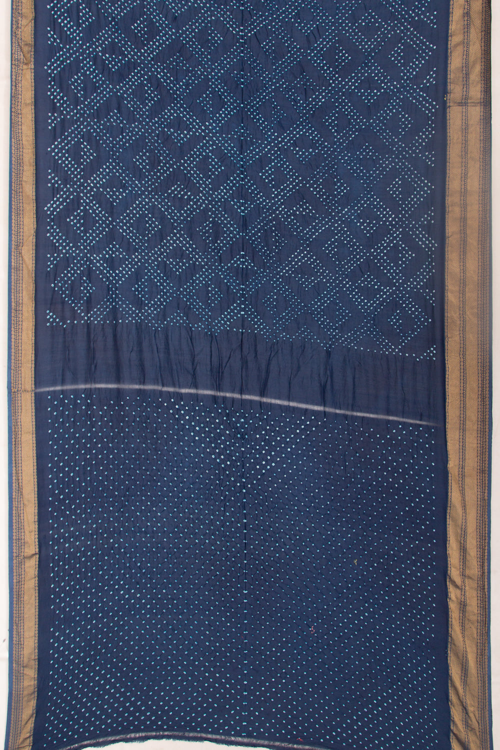 Chiniya Silk Bandhani Blue Saree