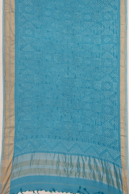 Chiniya Silk Bandhani Blue Saree