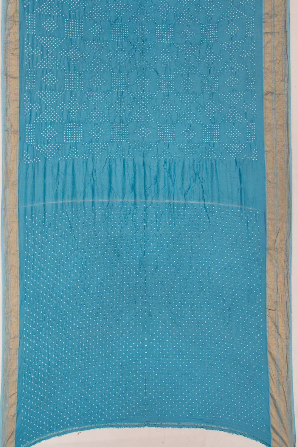 Chiniya Silk Bandhani Blue Saree