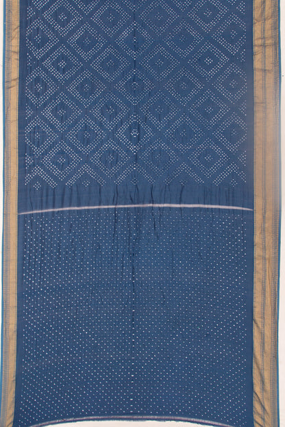 Chiniya Silk Bandhani Blue Saree