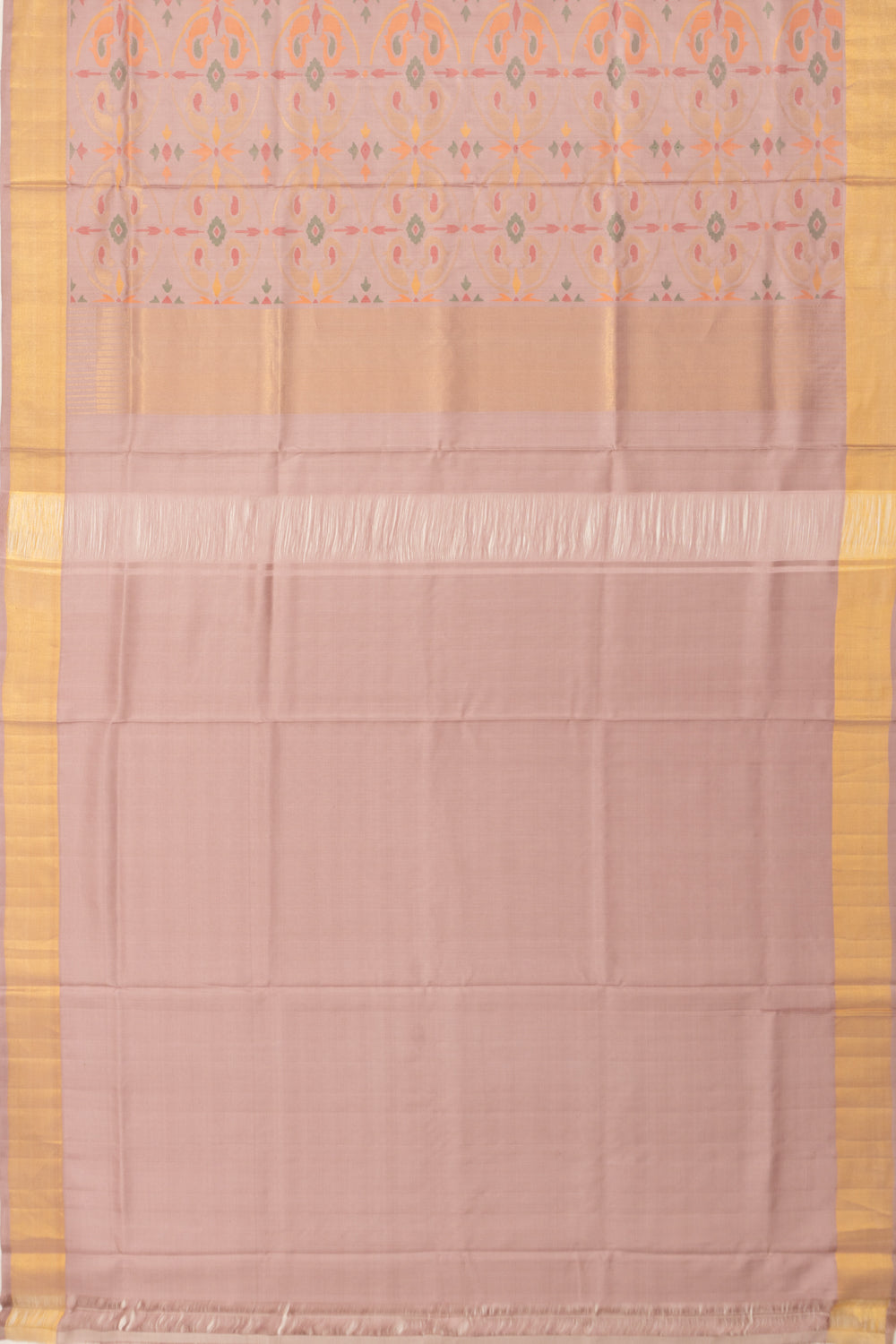 Uppada Silk Jamdani All Over Peach Saree