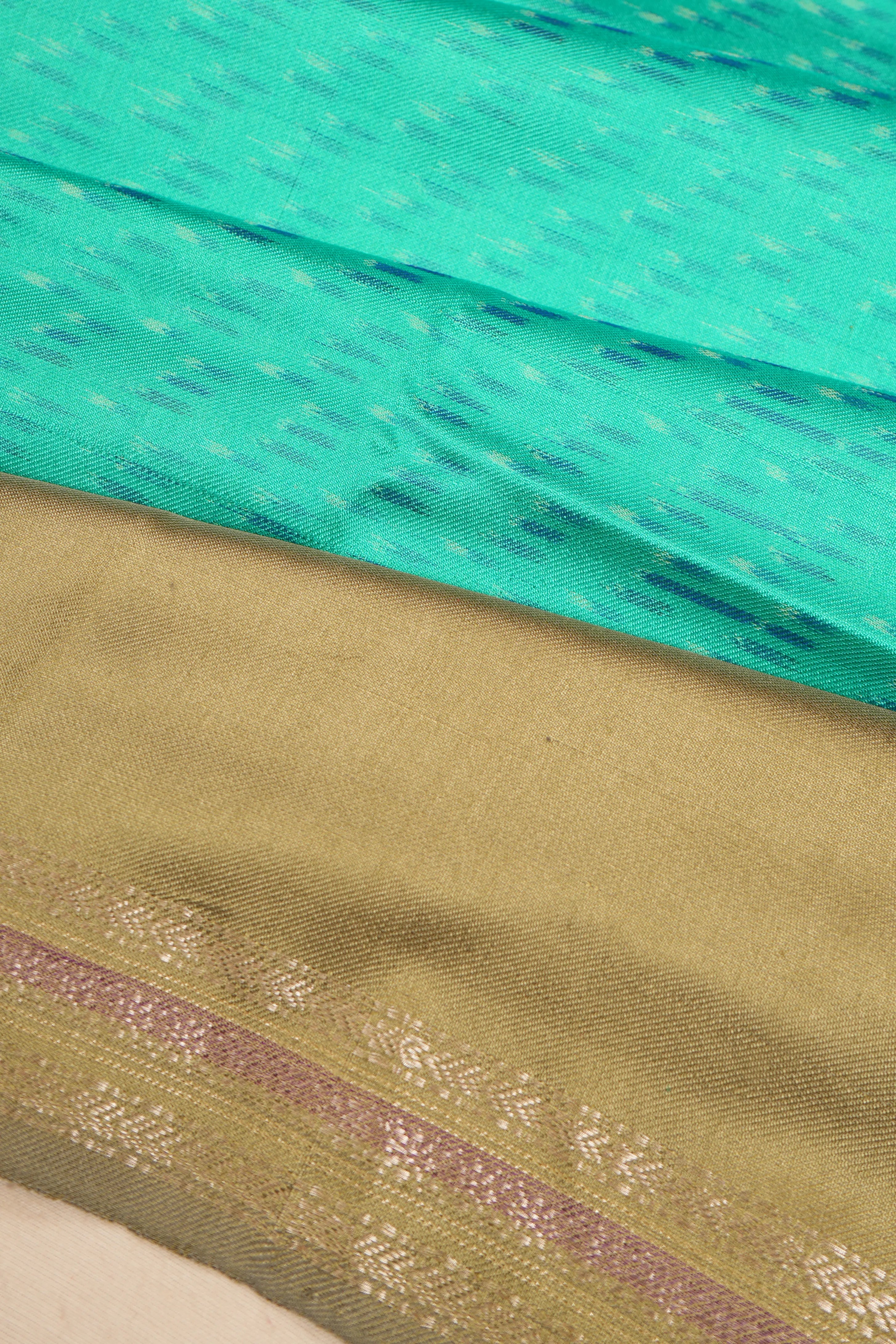 Kanchipuram Silk Ikat Sea Green Saree