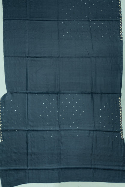 Tussar Butta Dark Blue Saree