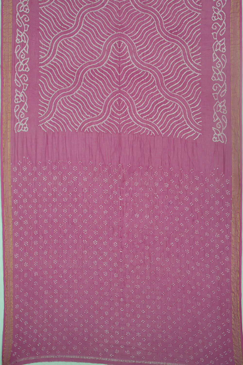 Venkatagiri Cotton Bandhani Pink Saree