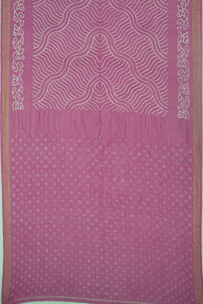 Venkatagiri Cotton Bandhani Pink Saree