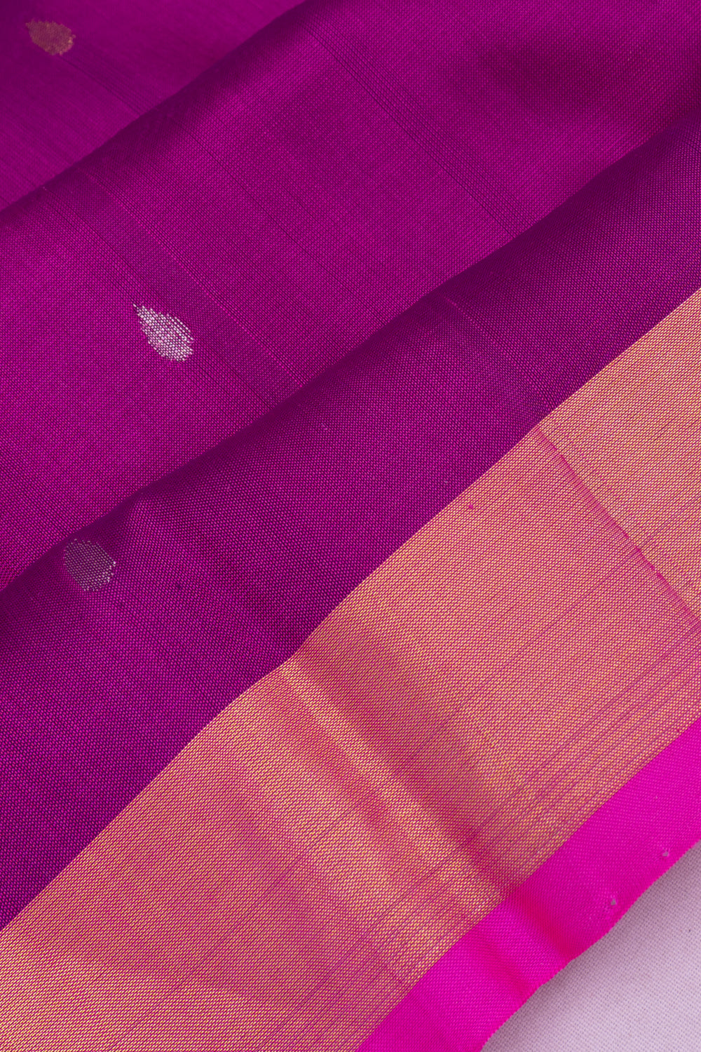Uppada Silk Butta Purple Saree With Jamdani Pallu