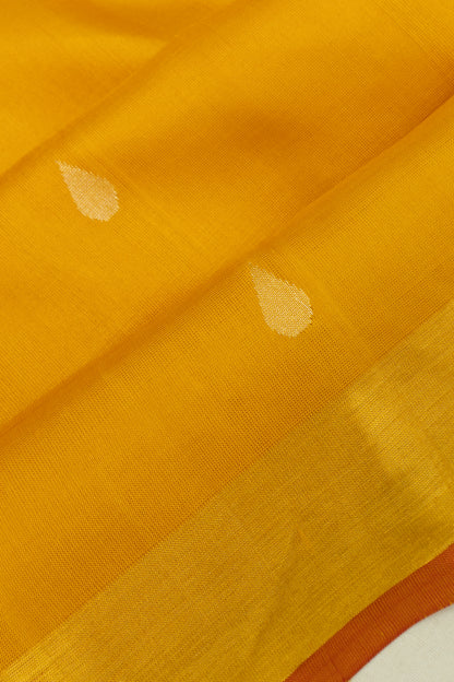 Uppada Silk Butta Yellow Saree With Jamdani Pallu