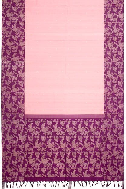 Kanchipuram Silk Butta Pastel Pink Saree