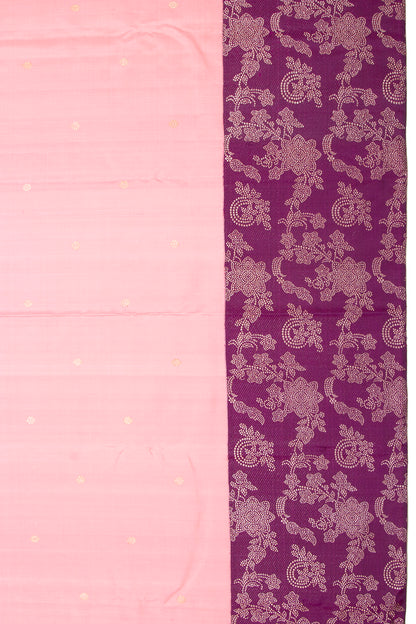 Kanchipuram Silk Butta Pastel Pink Saree