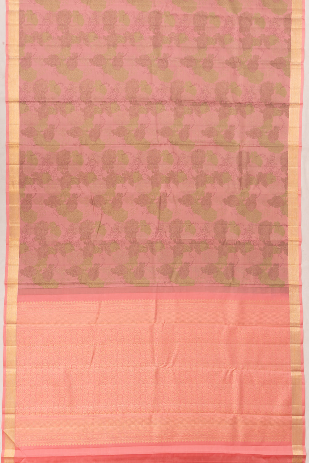 Taranga Kanchi Silk Brocade Peach Saree