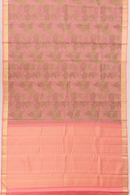 Taranga Kanchi Silk Brocade Peach Saree