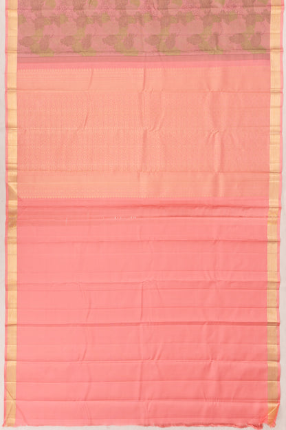Taranga Kanchi Silk Brocade Peach Saree