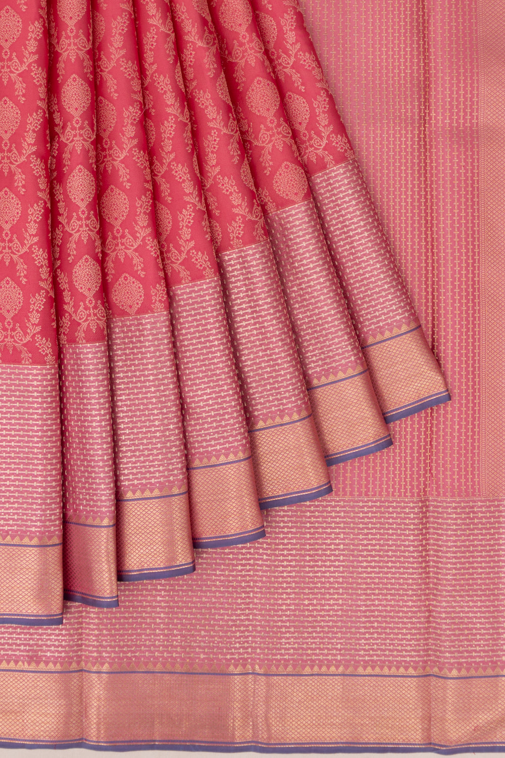 Taranga Kanchi Silk Brocade Pink Saree