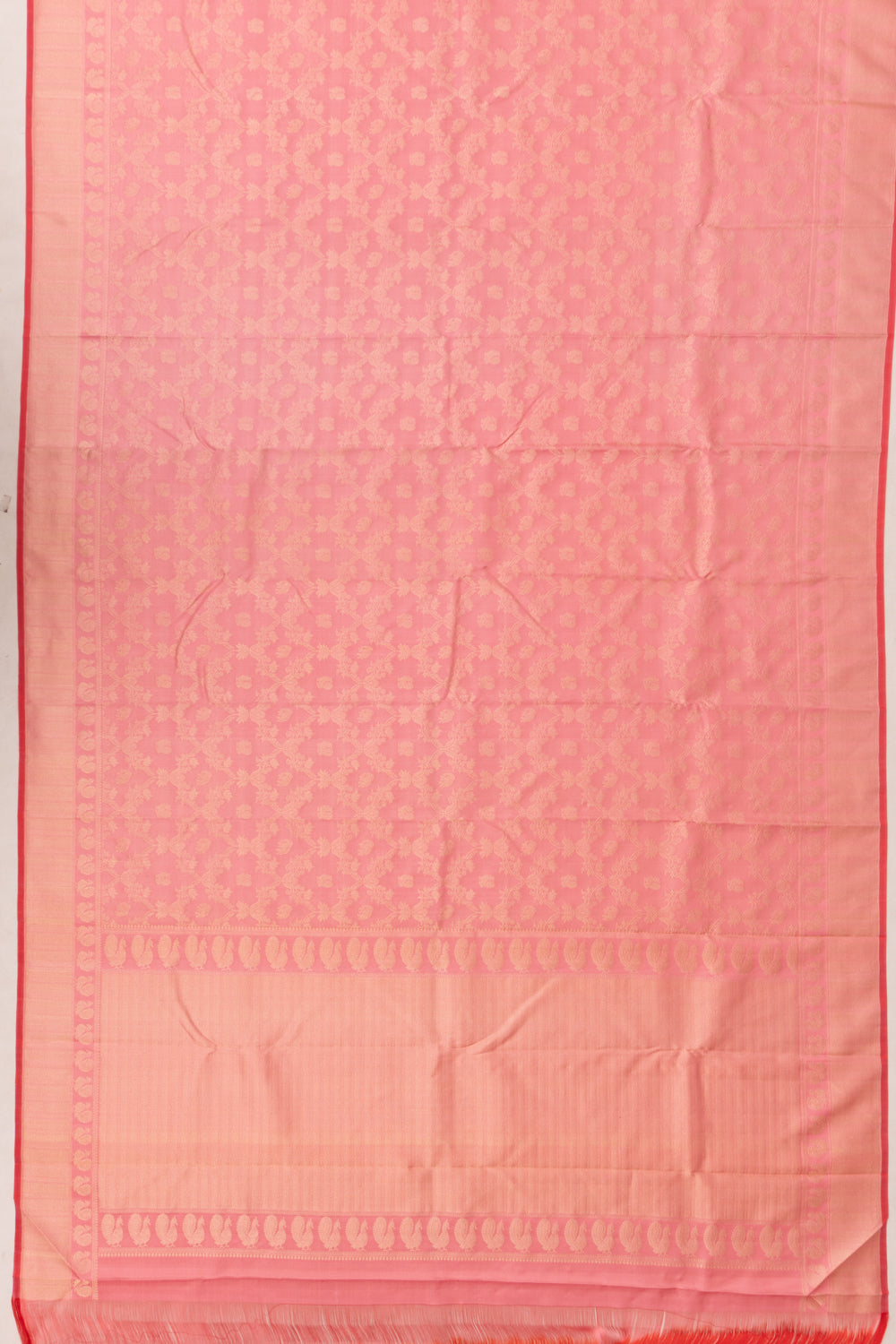 Taranga Kanchi Silk Jaal And Butta Baby Pink Saree