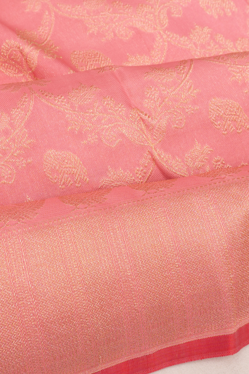 Taranga Kanchi Silk Jaal And Butta Baby Pink Saree