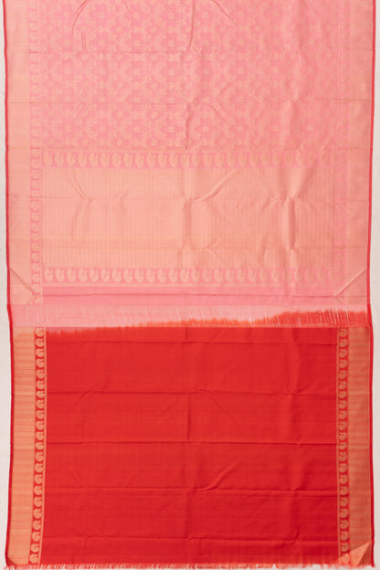 Taranga Kanchi Silk Jaal And Butta Baby Pink Saree