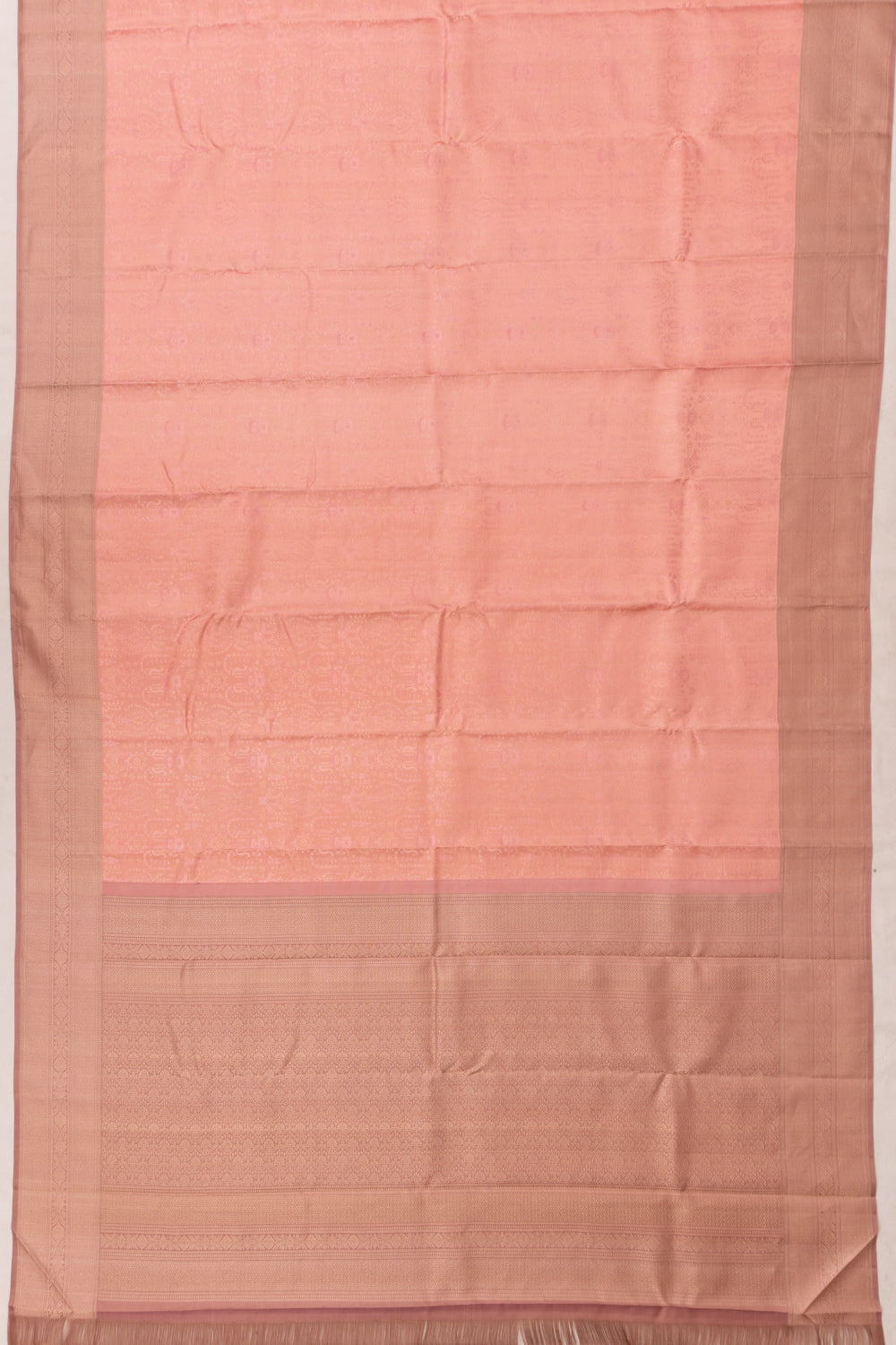 Taranga Kanchi Silk Brocade Peach Saree