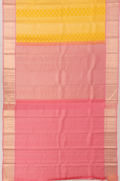 Taranga Kanchi Silk Brocade Yellow Saree