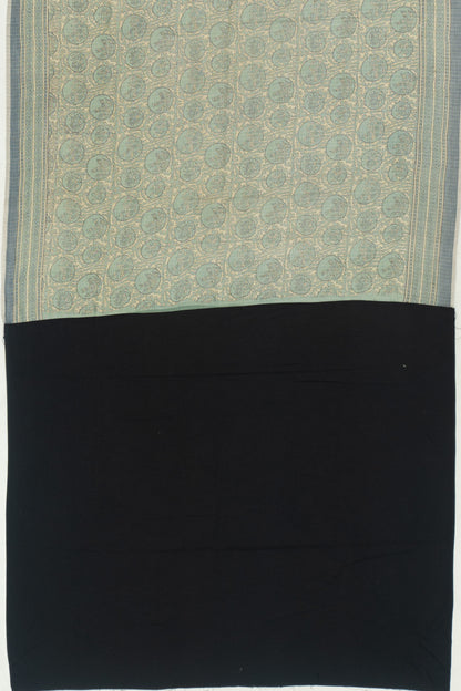 Kota Cotton Ajrak Printed Pastel Green Saree
