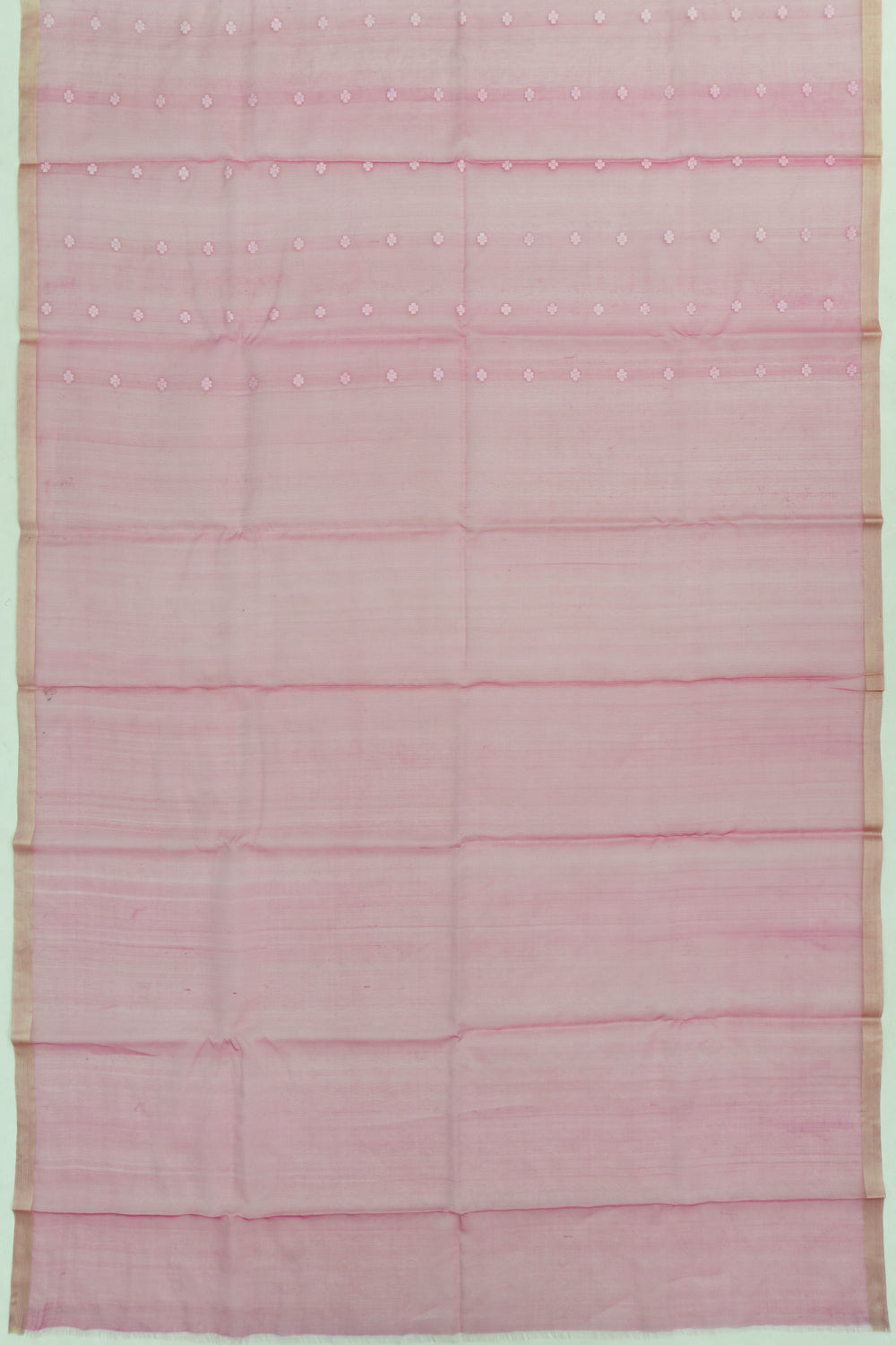 Dhakai Kora Organza Jamdani Butta Pink Saree