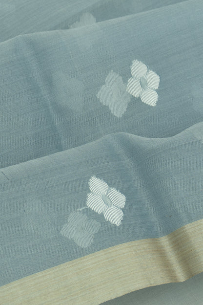 Dhakai Kora Organza Jamdani Butta Grey Saree