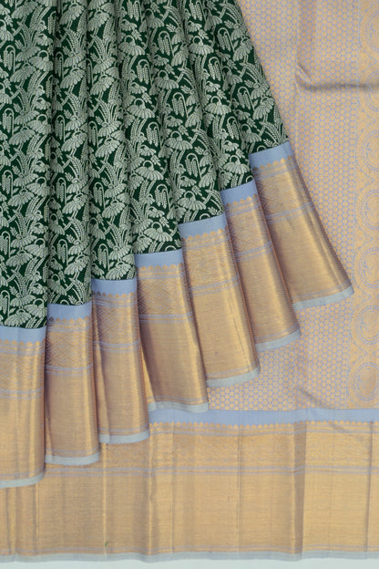 Kanchipuram Silk Brocade Green Saree