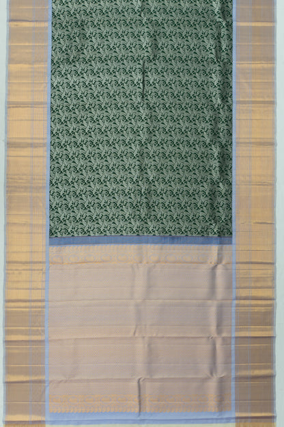 Kanchipuram Silk Brocade Green Saree