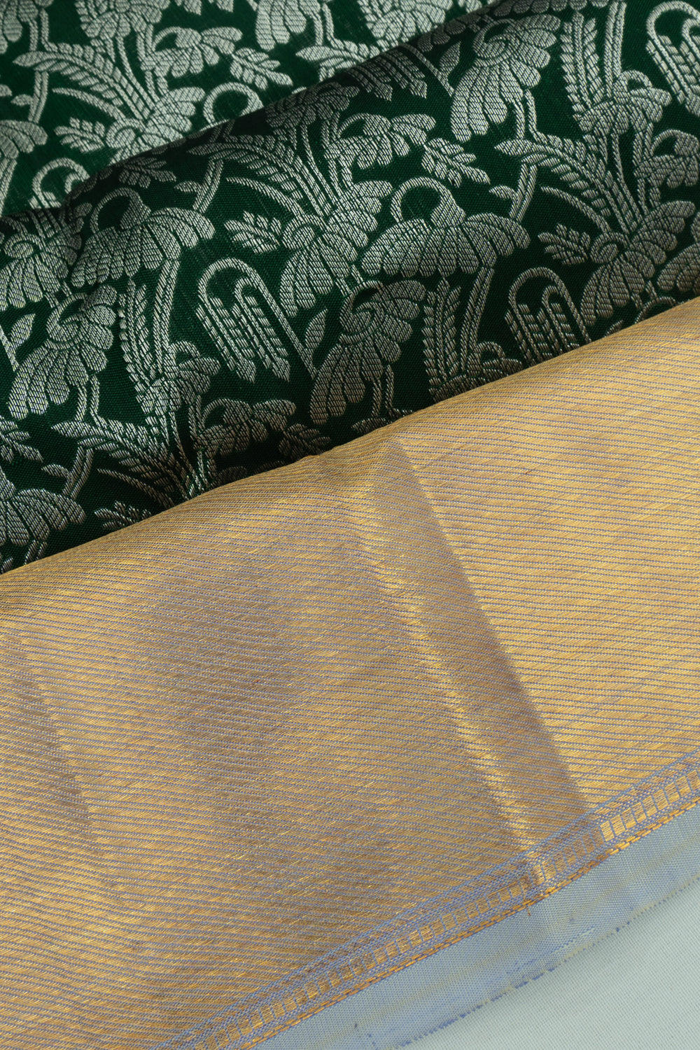 Kanchipuram Silk Brocade Green Saree