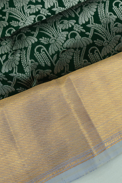 Kanchipuram Silk Brocade Green Saree