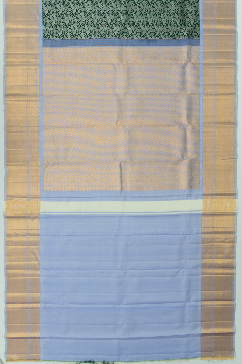 Kanchipuram Silk Brocade Green Saree