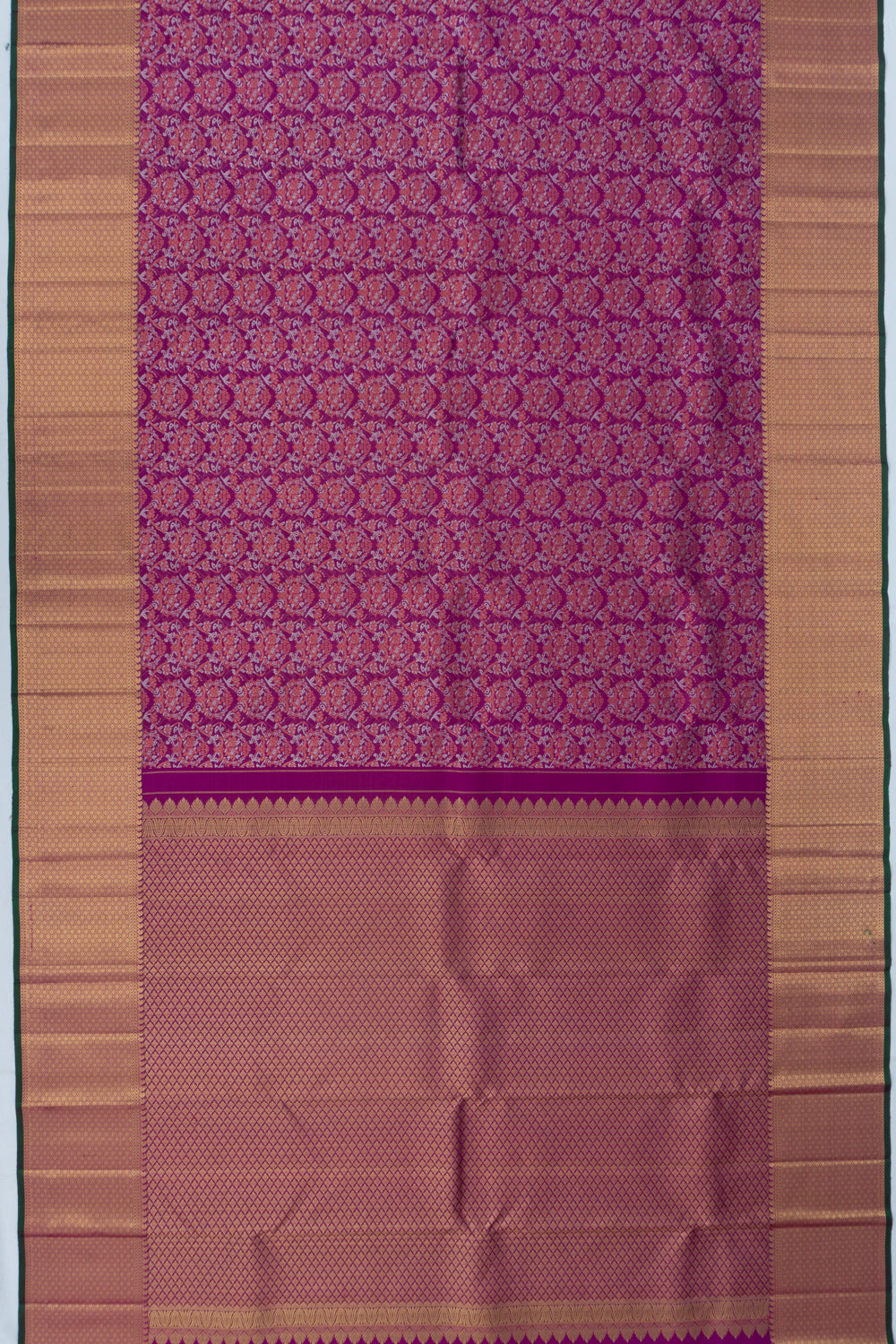 Kanchipuram Silk Brocade Purple Saree