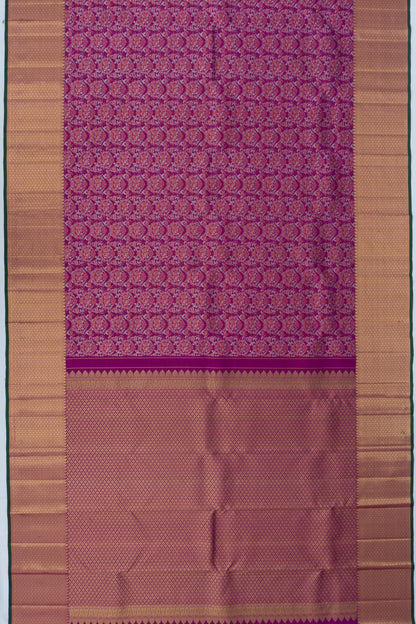 Kanchipuram Silk Brocade Purple Saree