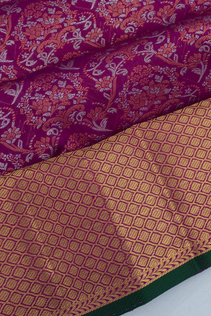 Kanchipuram Silk Brocade Purple Saree