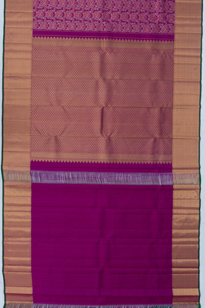 Kanchipuram Silk Brocade Purple Saree