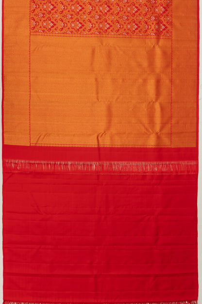 Kanchipuram Silk Brocade Red Saree