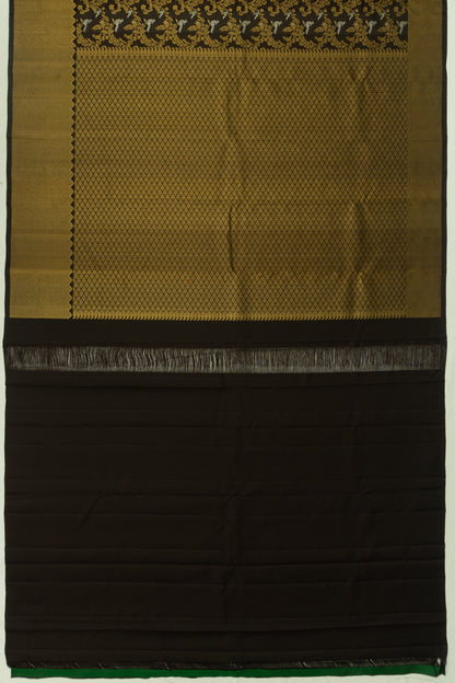 Kanchipuram Silk Brocade Black Saree