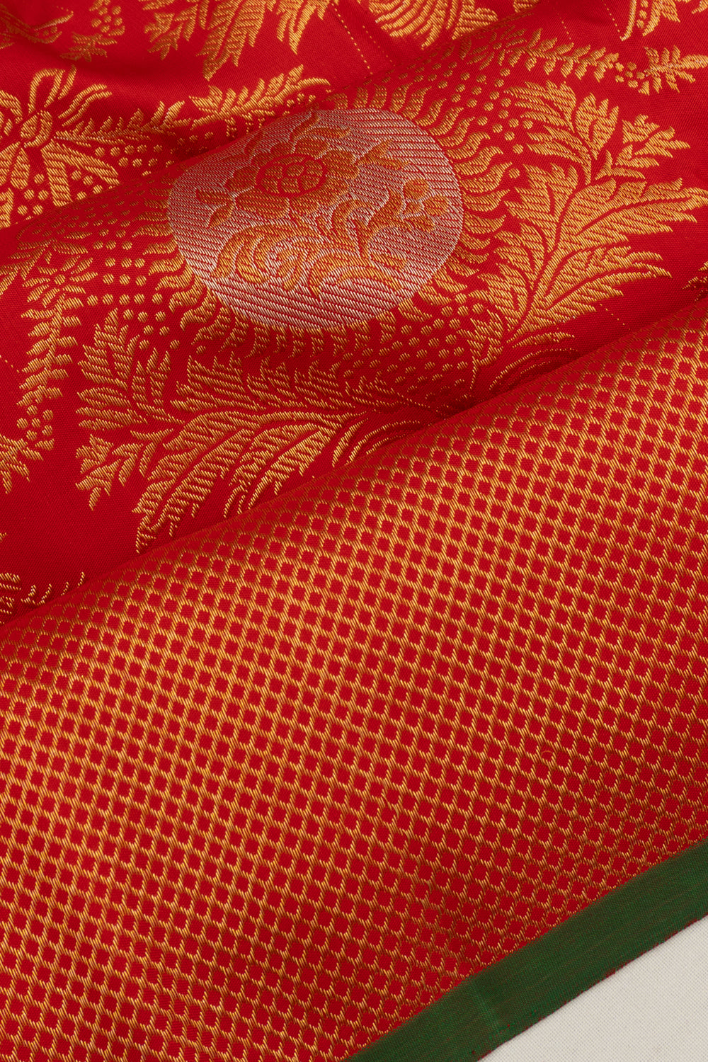 Kanchipuram Silk Brocade Red Saree
