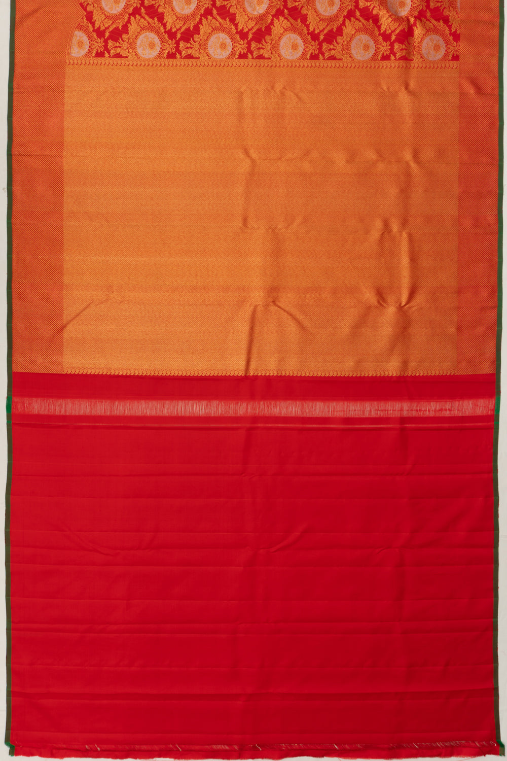 Kanchipuram Silk Brocade Red Saree