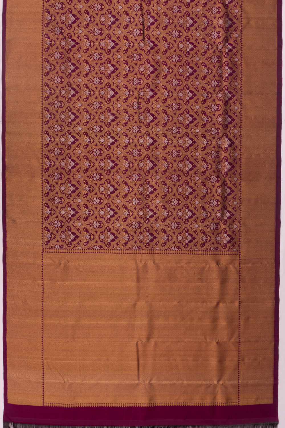 Kanchipuram Silk Brocade Purple Saree