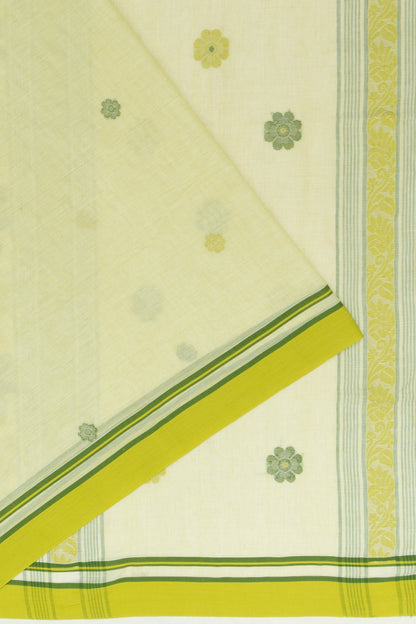 Phulia Cotton Butta Pastel Green Saree
