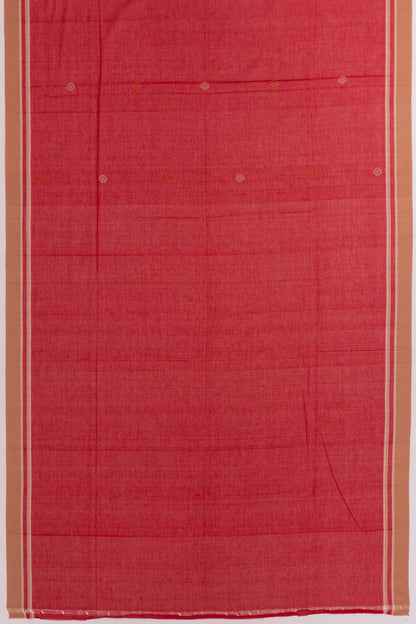 Phulia Cotton Butta Red Saree