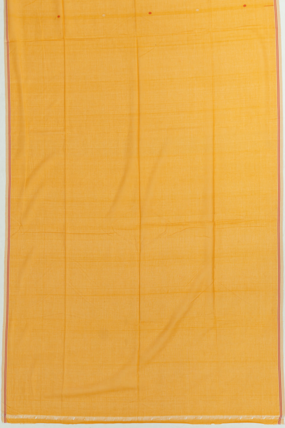 Phulia Cotton Butta Mustard Yellow Saree
