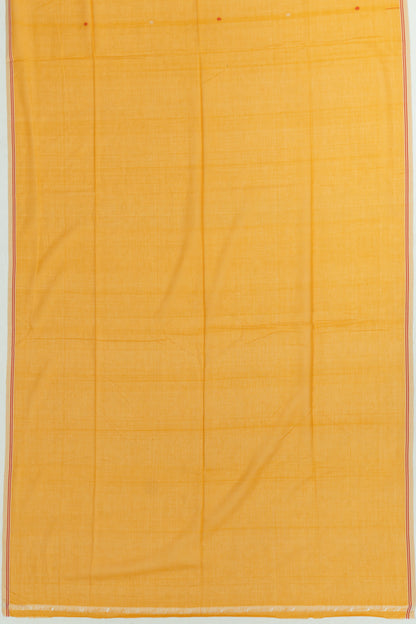 Phulia Cotton Butta Mustard Yellow Saree