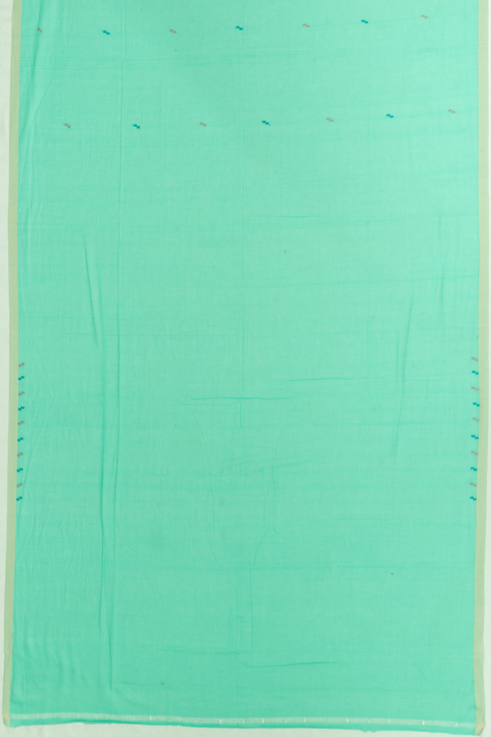 Phulia Cotton Butta Sea Green Saree
