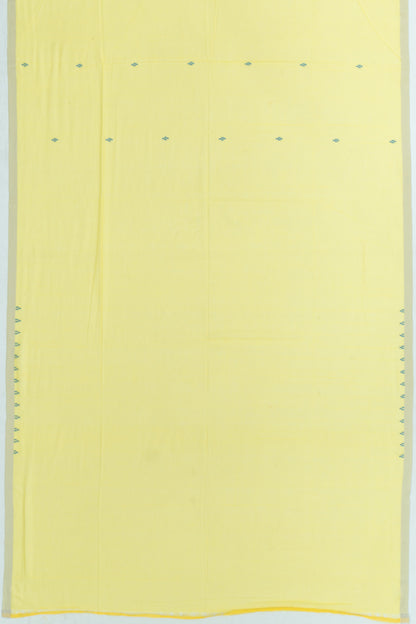 Phulia Cotton Butta Lemon Yellow Saree