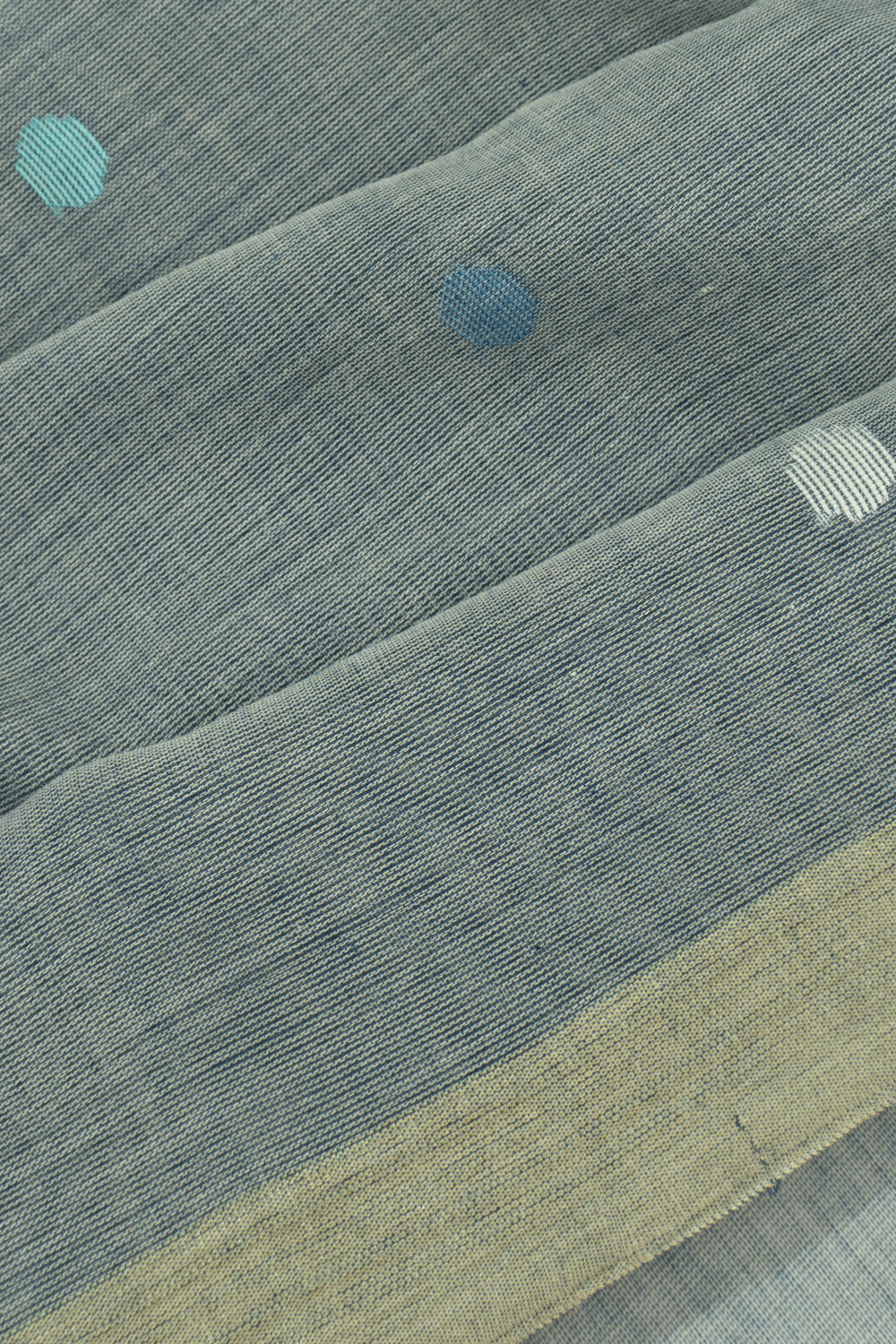 Phulia Cotton Butta Grey Saree